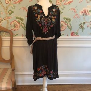 Johnny was black cotton dress